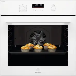 Духовой шкаф Electrolux электрический, 72л, A+, пар, дисплей, конвекция, телескопические направляющие, белый №2