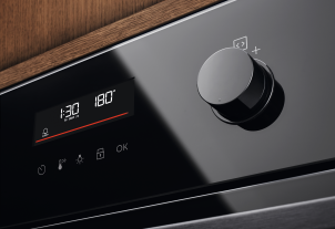 Духовой шкаф Electrolux электрический, 72л, A++, дисплей, конвекция, пиролиз, телескопические направляющие, черный №7