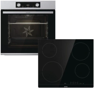 Комплект Gorenje (духовка + поверхня склокераміка BO6737E02X -нерж + ECT41SC- чорна), 738881 №1
