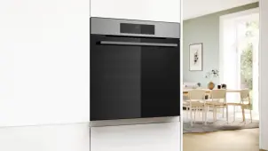 Духова шафа Bosch електрична, 76л, A, дисплей, конвекція, телескоДуховкані направляючі (2 рівня), soft closing, нержавіюча сталь №5