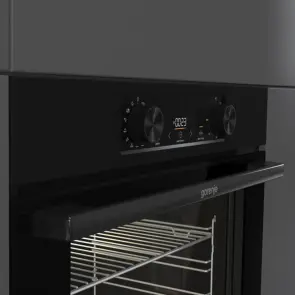 Духова шафа Gorenje електрична, 77л, A+, дисплей, IconLed, піроліз, чорний №9