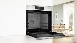 Духовой шкаф Bosch электрический, 76л, A, дисплей, конвекция, телескопические направляющие (2 уровня), soft closing, белый №6