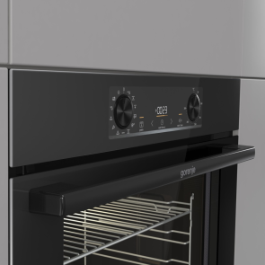 Духова шафа Gorenje електрична, 77л, A+, дисплей, IconLed, піроліз, готув. на різн рівнях, чорний №11