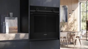 Духова шафа Siemens електрична, 76л, A, дисплей, конвекція, телескоДуховкані направляючі, чорний №7