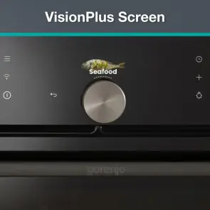 Духовой шкаф Gorenje электрический, 77л, A+, Wi-Fi, пароварка, дисплей, конвекция, готов. на разных уровнях, черный №8