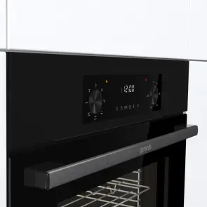 Духова шафа Gorenje електрична, 61л, A+, дисплей, конвекція, чорний №8