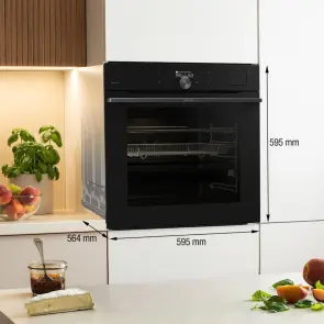 Духовой шкаф Gorenje электрический, 77л, A+, Wi-Fi, пароварка, дисплей, конвекция, готов. на разных уровнях, черный №11