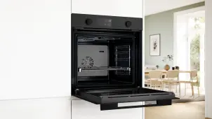 Духовой шкаф Bosch электрический, 76л, A, дисплей, конвекция, телескопические направляющие, темно-серый №7