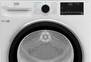 Сушильная машина Beko тепловой насос, 8кг, A+++, 60см, дисплей, подсветка барабана, белый №3