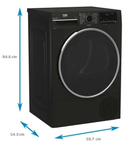 Сушильная машина Beko тепловой насос, 8кг, A++, 60см, дисплей, подсветка барабана, серый №8
