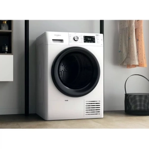 Сушильная машина Whirlpool тепловой насос, 9кг, A++, 65см, дисплей, черный люк, белый №9