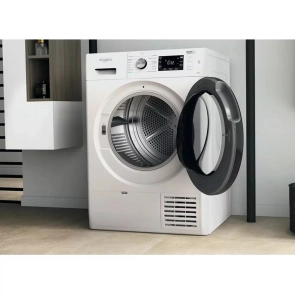 Сушильная машина Whirlpool тепловой насос, 9кг, A++, 65см, дисплей, черный люк, белый №11
