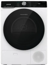 Сушильная машина Gorenje тепловой насос, 9кг, A++, 60см, дисплей, 15 программ, подсветка барабана, белый
