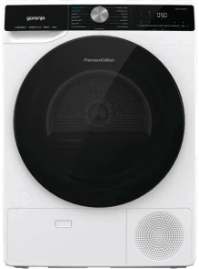 Сушильна машина Gorenje тепловий насос, 9кг, A++, 60см, дисплей, 15 програм, підсвітка барабану, білий №1
