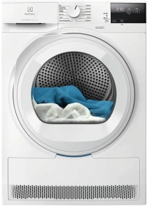 Сушильная машина Electrolux тепловой насос, 8кг, A++, 64см, дисплей, белый №1