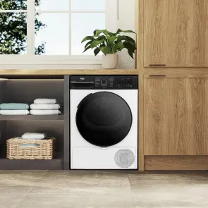 Сушильная машина Beko тепловой насос, 8кг, A++, 55см, дисплей, подсветка барабана, пар, белый №8