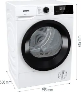 Сушильна машина Gorenje DHNE82/P тепловий насос, 8кг, А++, 60см, дисплей, білий №8