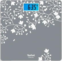 Ваги Tefal підлогові Classic Blossom, 160кг, AAAx2 немає у компл., скло, срібло