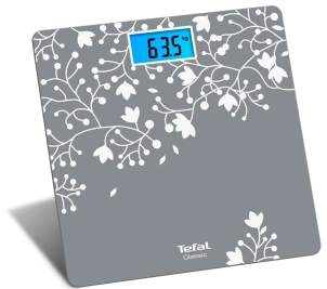 Ваги Tefal підлогові Classic Blossom, 160кг, AAAx2 немає у компл., скло, срібло №7