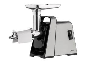 М'ясорубка Ardesto, 2400Вт, 2.2кг/хв, 3 решітки, насадка для ковбас, кеббе, томатів, 4 терки, пластик, чорно-срібний №10