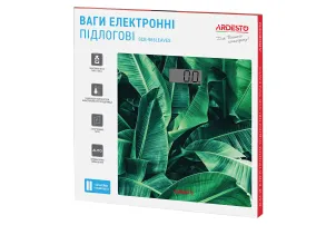 Весы Ardesto напольные Leaves.150кг, AAAx2 в комплекте, стекло, многоцветные. №9