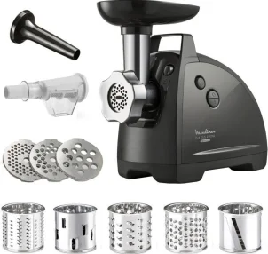 Мясорубка Tefal HVB ​​Plus, 2000Вт, 2.6кг/мин, 3 решетки, насадка для колбас, кеббе, томатов, 5 терок, пластик/металл, черный №1
