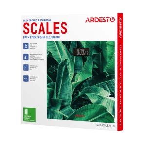 Весы Ardesto напольные Leaves.150кг, AAAx2 в комплекте, стекло, многоцветные. №10