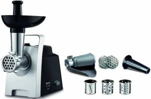 М'ясорубка Tefal HV1 7in1, 1400Вт, 1.7кг/хв, 2 решітки, насадка для ковбас, томатів, 3 терки, пластик, чорний №2