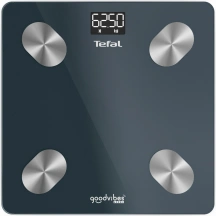 Ваги Tefal підлогові Smart, 180кг, Bluetooth, AAAx3 в комплекті, скло, чорний