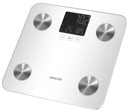 Весы напольные Sencor, 180 кг, AAAx3, стекло, белый