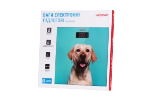 Ваги Ardesto підлогові Dog, 150кг, AAAx2 в комплекті, скло, багатокольорові №7
