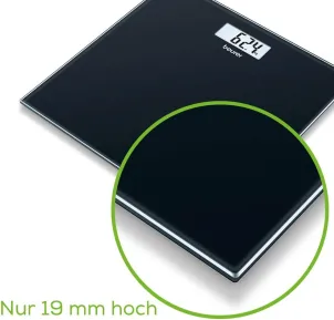 Ваги Beurer підлогові, 180кг, ССR2032x1 в комплекті, скло, чорний №4