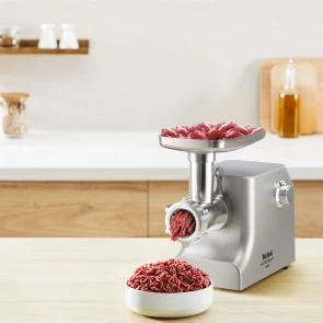 М'ясорубка Tefal HV10 8in1, 2200Вт, 5.5кг/хв, 3 решітки, насадка для ковбас, кеббе, 3 терки, метал №10