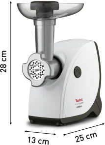 Мясорубка Tefal HV4, 2000Вт, 2.3кг/мин, 3 решетки, насадка для колбас, кеббе, томатов, пластик, бело-черный №8