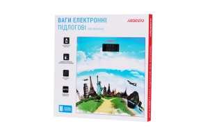Ваги Ardesto підлогові Travel, 150кг, AAAx2 в комплекті, скло, багатокольорові №8