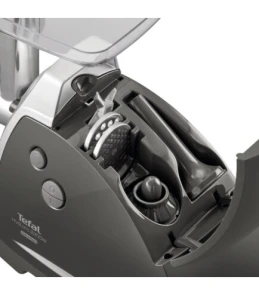 М'ясорубка Tefal HV8 Successor, 2200Вт, 4.5кг/хв, 3 решітки, насадка для ковбас, кеббе, 4 терки, пластик/метал, чорний №5