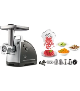 М'ясорубка Tefal HV8 Successor, 2200Вт, 4.5кг/хв, 3 решітки, насадка для ковбас, кеббе, 4 терки, пластик/метал, чорний №10