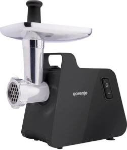 М'ясорубка Gorenje, 2000Вт, 2,6кг/хв, 2 решітки, пластик/метал, чорний №1