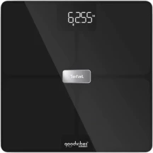 Ваги Tefal підлогові Body Fat Goodvibes Health, 180кг, 1 х Li-ion, кабель USB в комплекті, скло, чорний