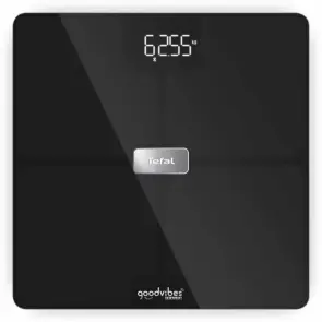 Ваги Tefal підлогові Body Fat Goodvibes Health, 180кг, 1 х Li-ion, кабель USB в комплекті, скло, чорний №2