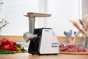 М'ясорубка Ardesto, 2300Вт, продук.-2.2кг/хв, 4 решітки + для ковб., кеббе, насадка для томатів, пластик, біло-чорний №3