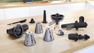 М'ясорубка Bosch, 2100Вт, 3.5кг/хв, 2 решітки, насадка для ковбас, кеббе, соковижималка, пластик, чорний №8