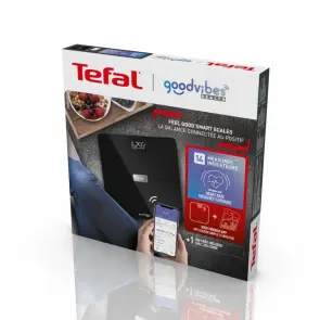 Ваги Tefal підлогові Body Fat Goodvibes Health, 180кг, 1 х Li-ion, кабель USB в комплекті, скло, чорний №8