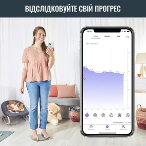 Ваги Tefal підлогові Goodvibes Life, 160кг, Bluetooth, AAAx3 в комплекті, скло, сірий №11
