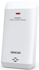 Метеостанція Sencor, внутр/зовн вимірювання, від мережі/CR2032х1+AAx2, темп-ра, вологість, час, прогноз погоди, атмосферний тиск, чорний №8