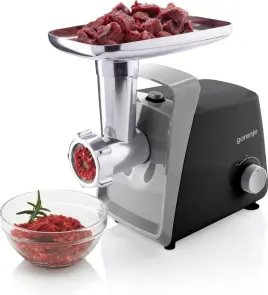 Мясорубка Gorenje, 1600Вт, 2,2кг/мин, 2 решетки, пластик+металл, черный №4