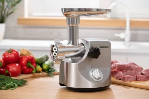 М'ясорубка Ardesto, 3000Вт, продук.-2.6кг/хв, 4 решітки + для ковб., кеббе, 3 терки, метал, сріблястий №3