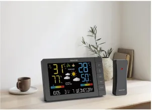 Метеостанція Sencor, внутр/зовн вимірювання, від мережі/AAx3+AAx2, темп-ра, вологість, час, прогноз погоди, атмосферний тиск, чорний №3