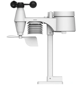 метеостанция Sencor, внутр/наруж измерения, от сети/CR2032x1+AAx2+AAx3, темп-ра, влажность, время, прогноз погоды, атмосферное давление, шв. ветра, подкл. до WIFI, черный №7