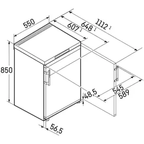 Морозильная камера Liebherr, 85x55x60.7, 106л, 1дв., A+, ST, белый №7